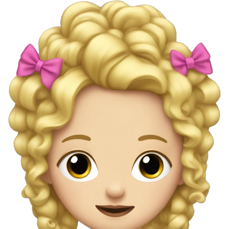 Blonde girl with bows in her hair emoji