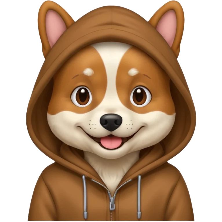 dog wearing a hoodie emoji