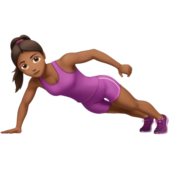 girl doing plank emoji