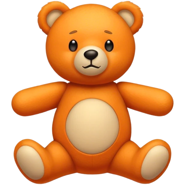 Orange teddy bear emoji