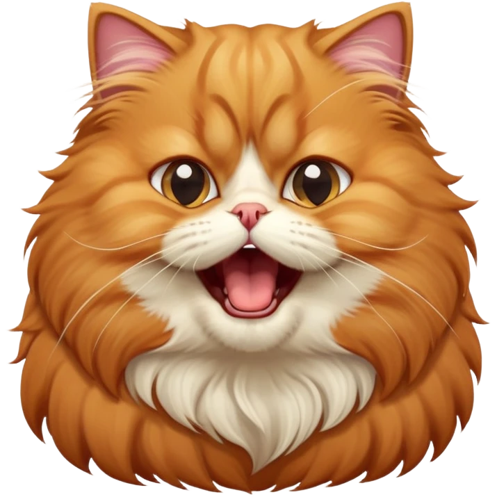 cinematic-adorable-big-eyed-fluffy-ginger-persian-cat-portrait-emoji,-head-tilted-playfully-with-a-cute,-exaggerated-yawn,-fluffy-ginger,-simplified-yet-irresistibly-cute-features emoji