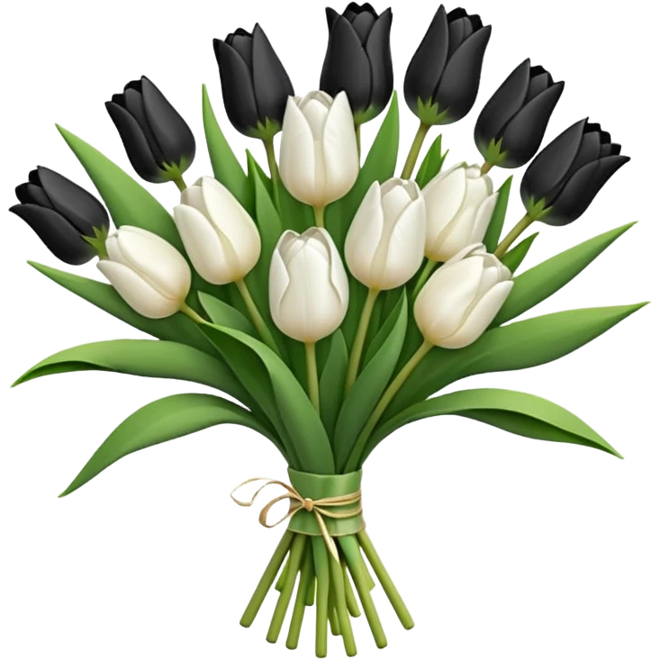 white tulip flower bouquet  emoji