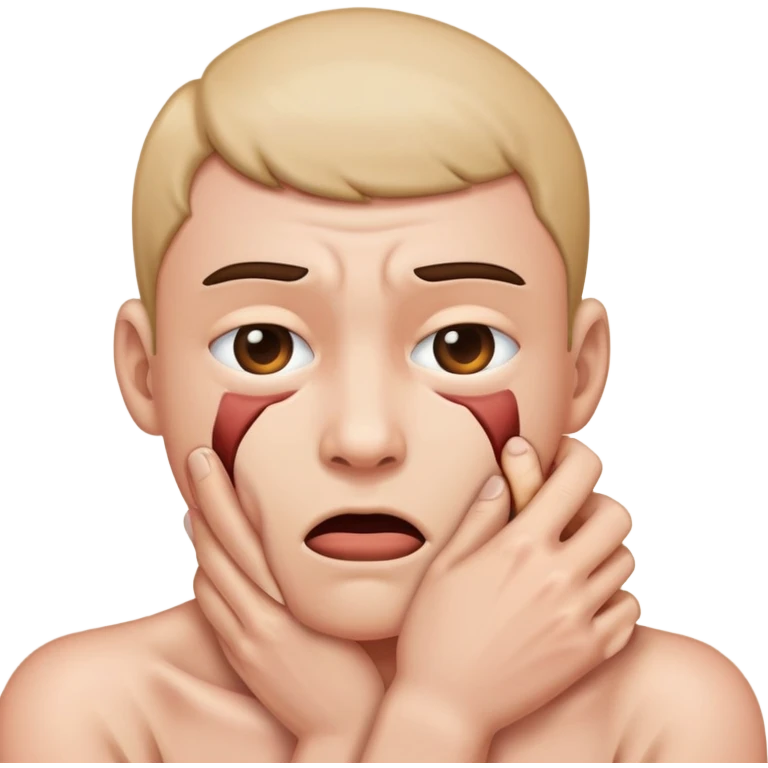 Me strangling myself emoji