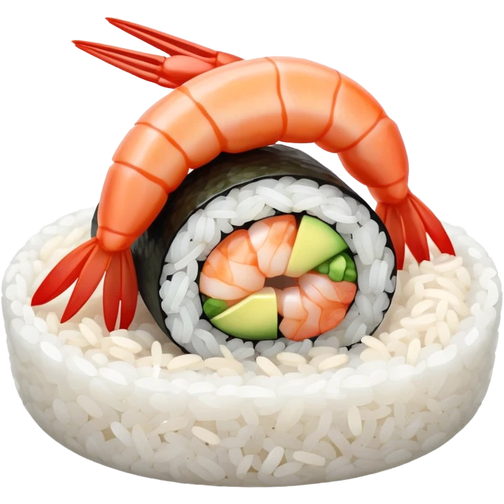 Shrimp sushi emoji