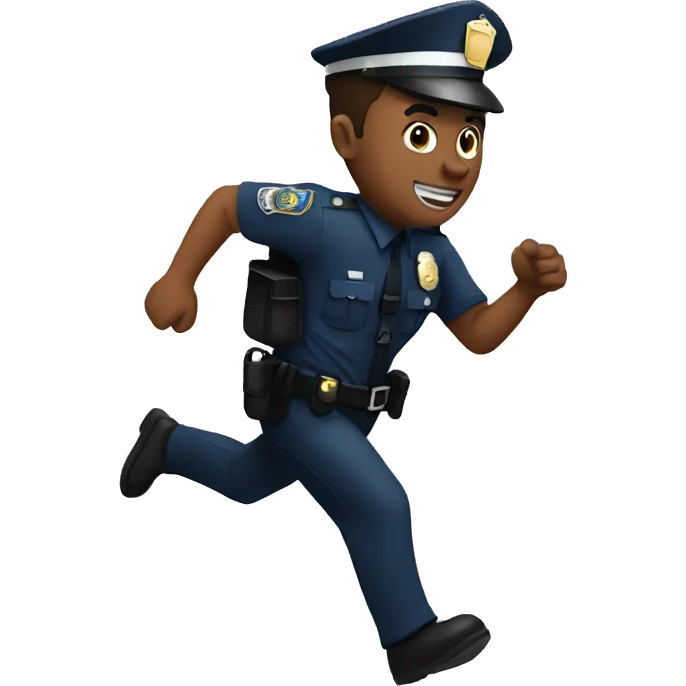 police man running emoji