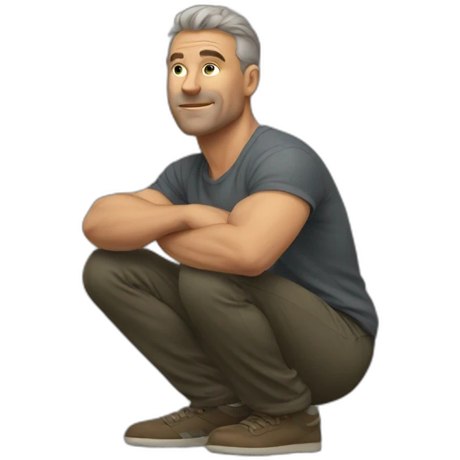 man on squat emoji