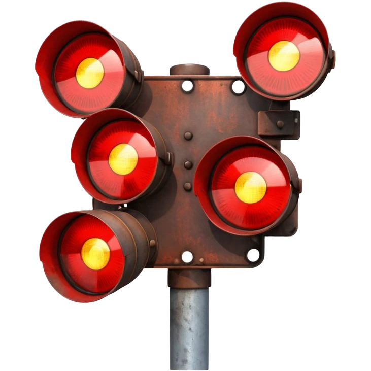 Railroad crossing light emoji