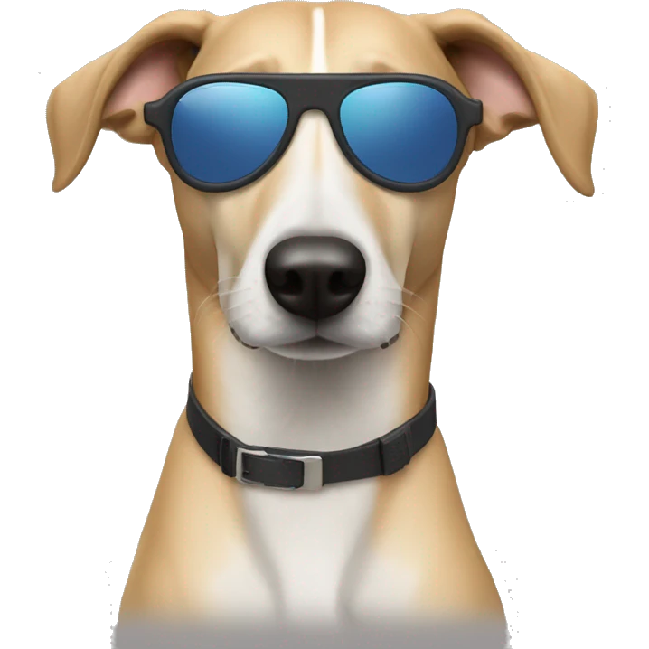 Greyhound and Labrador Retriever mix sunglasses emoji