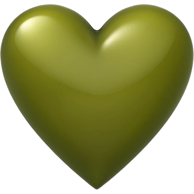 Olive green heart emoji