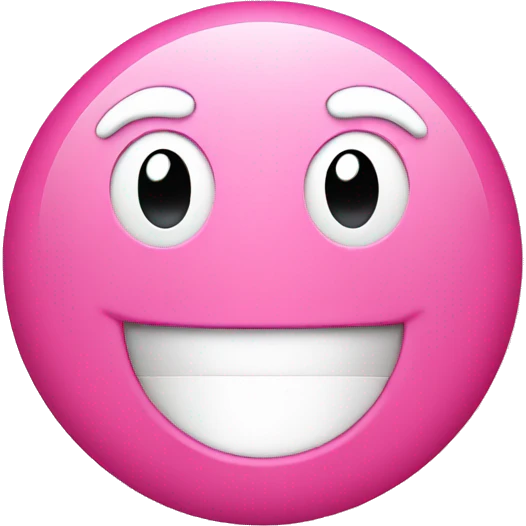 round smiley like on iPhone pink emoji