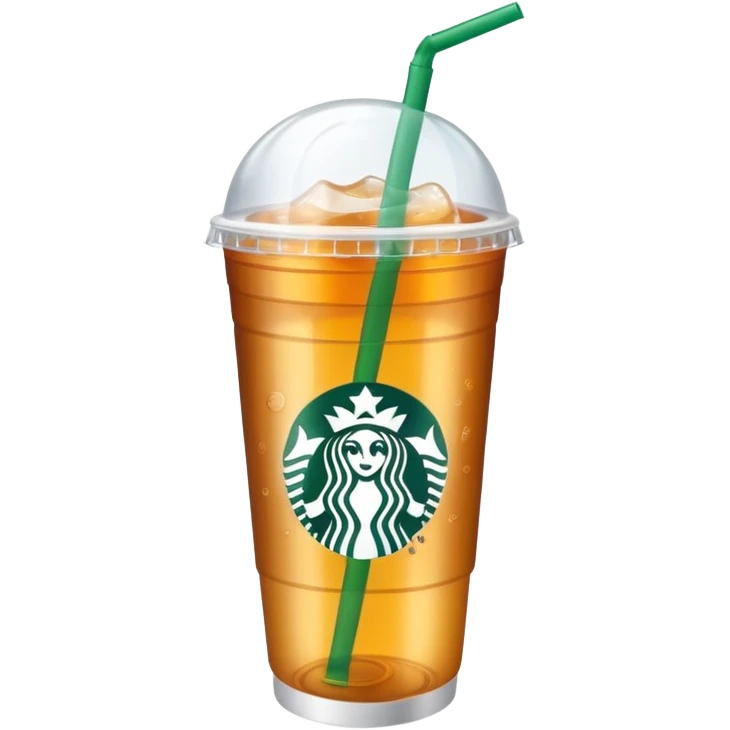 Soft drink in plastic cup (like Starbucks Cup), no logo, closed top. emoji