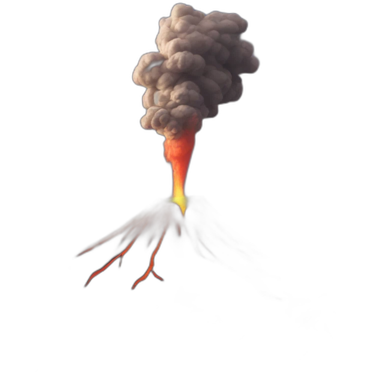 Volcano erupts ca emoji