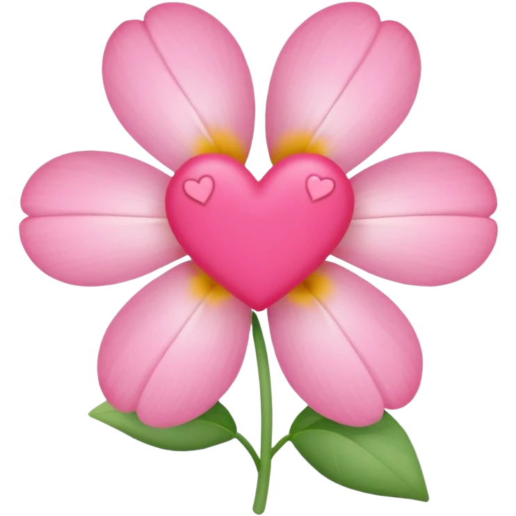 Create a minimalist, pastel-colored emoji inspired by the stock flower (Şebboy), with soft petals and a hidden heart symbol to represent love and tenderness. emoji