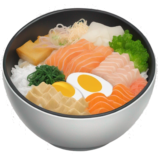 large chirashi bowl emoji