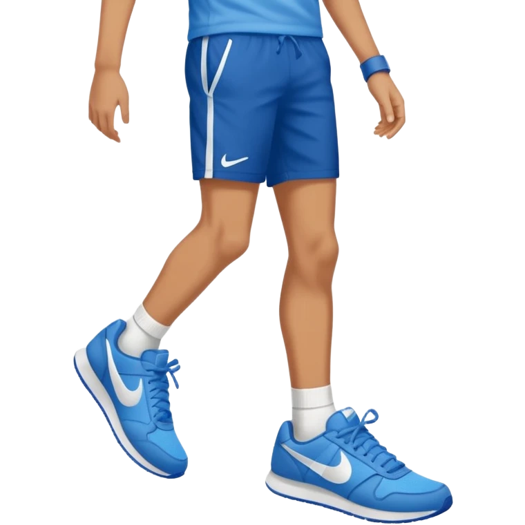 Squalo con Nike blu e gambe emoji