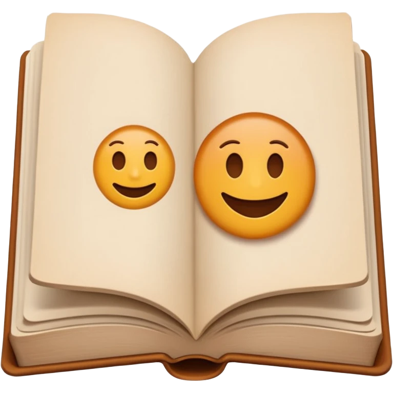 A minimalist emoji-style icon representing wordplay — symbolizing creativity with language. It features an open book or speech bubble merging with playful letters or word fragments, forming a clever visual pun. emoji