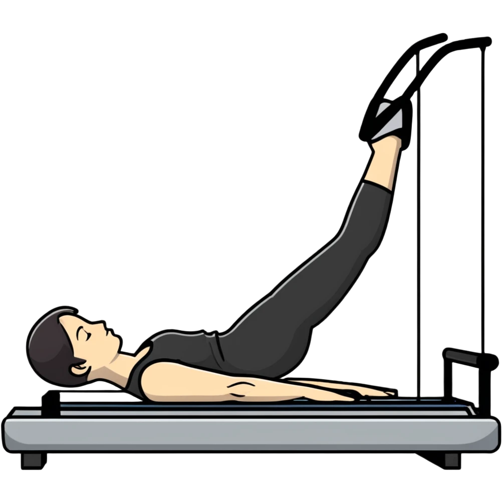 person exercising on pilates reformer emoji
