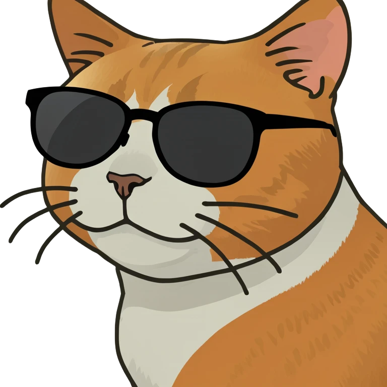 Cat with sunglasses emoji