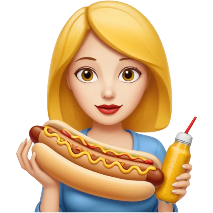 Big round boobs nude with hotdog  emoji