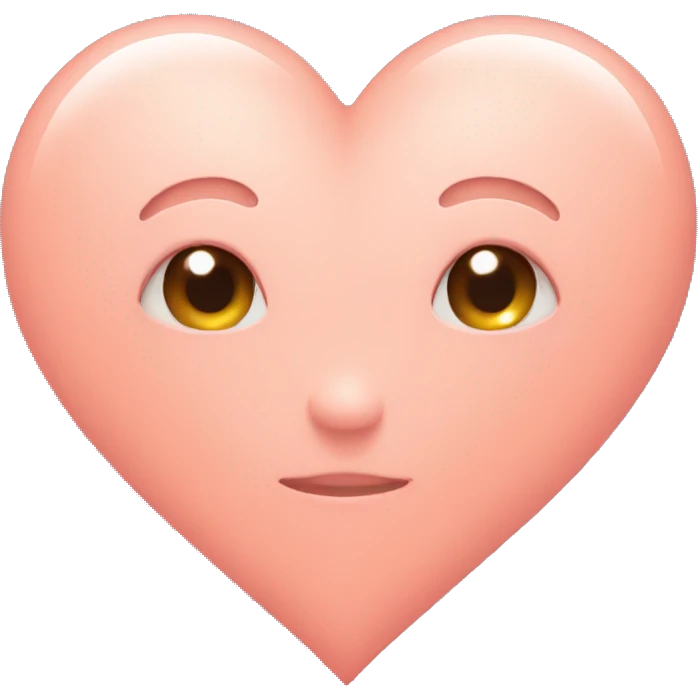 Heart peach pink color emoji
