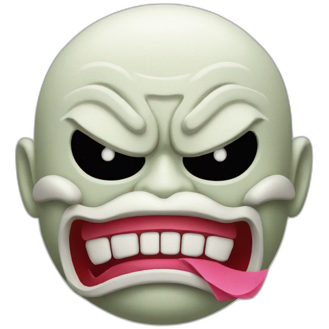 chewing gum japanese oni mask emoji