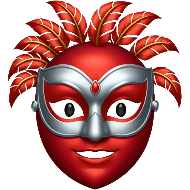kırmızı karnaval maskesi emoji