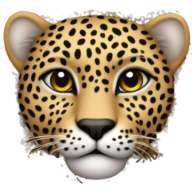 Heart leopard emoji