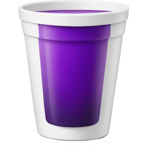 Purple drink In a white cup emoji