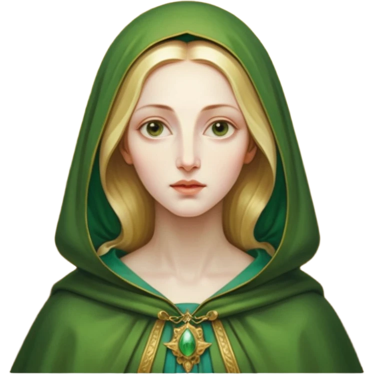 solarpunk ultra HD, Scrooge style, oil paint - famous work of Mannerism; Parmigianino - Madonna with the Long Neck emoji