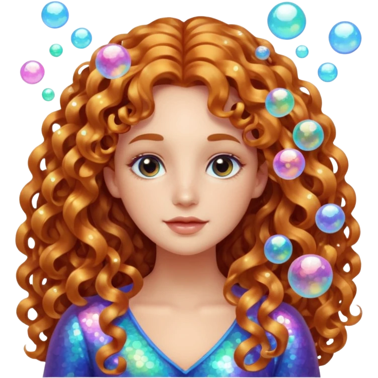 👩🏻‍🦱🫧✨️ emoji