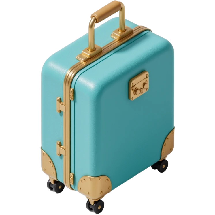 aesthetic luxury rollaboard carry-on luggage emoji