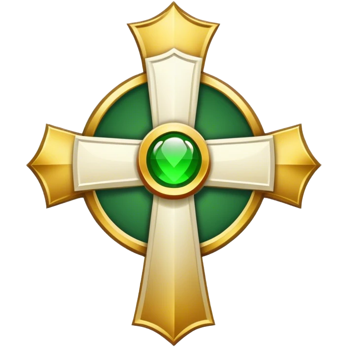 Priest's emblem with a touch of green emoji