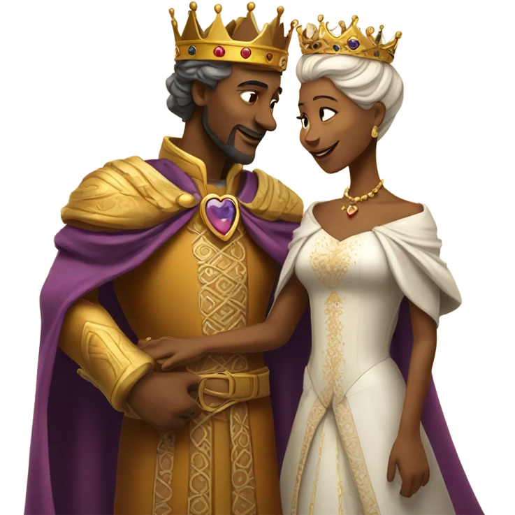 King giving heart to queen  emoji