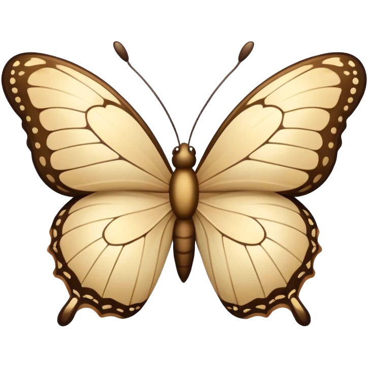 beige butterfly emoji