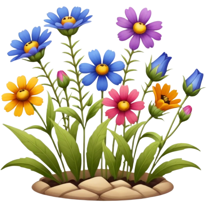 Vintage wildflowers  emoji