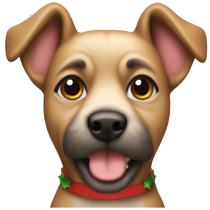 Christmas dog emoji