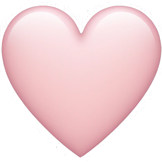 Light pink heart emoji