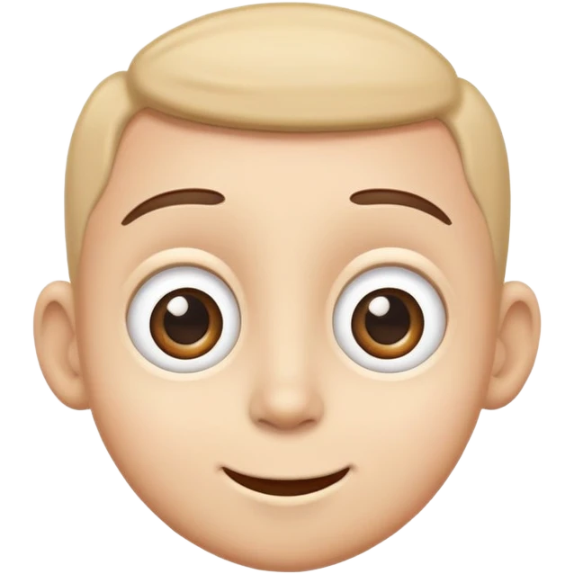 happy cartoon character with big eyes emoji