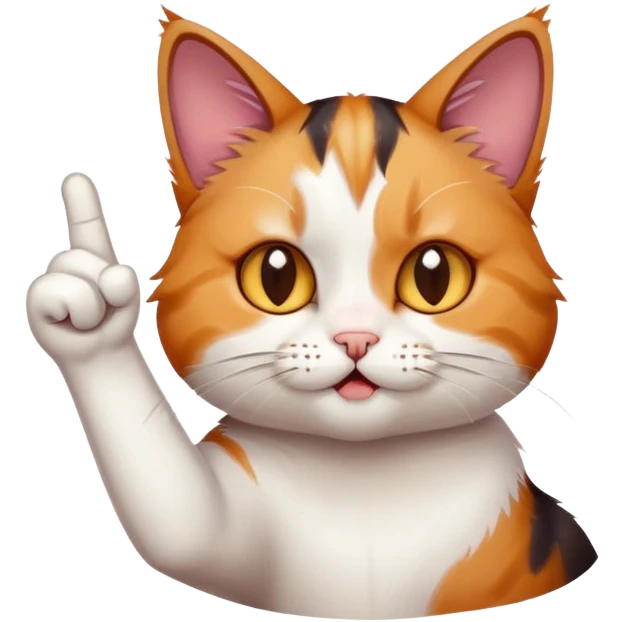 cat showing middle finger  emoji