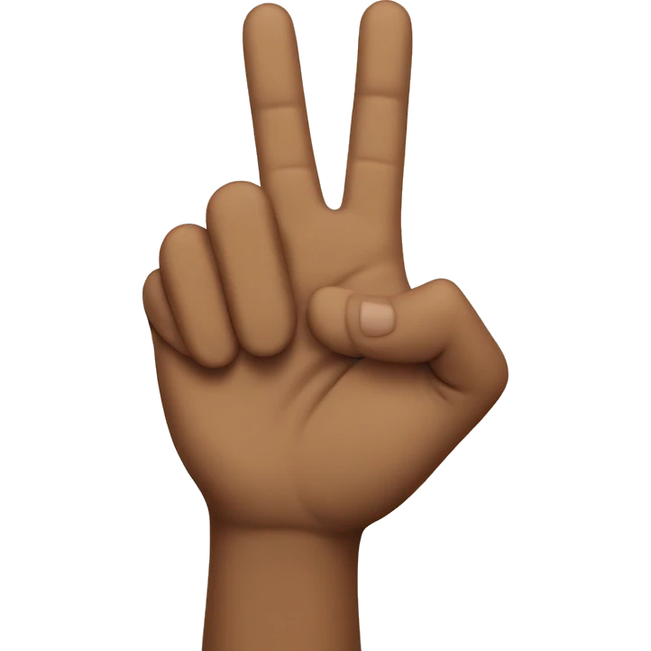 W hand sign emoji