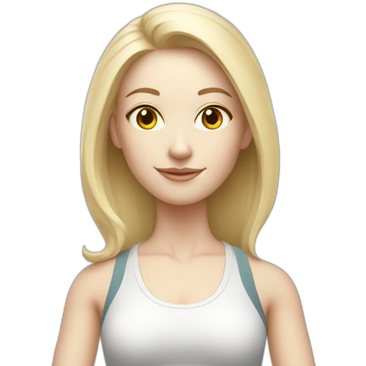 Pale skinned yoga teacher emoji