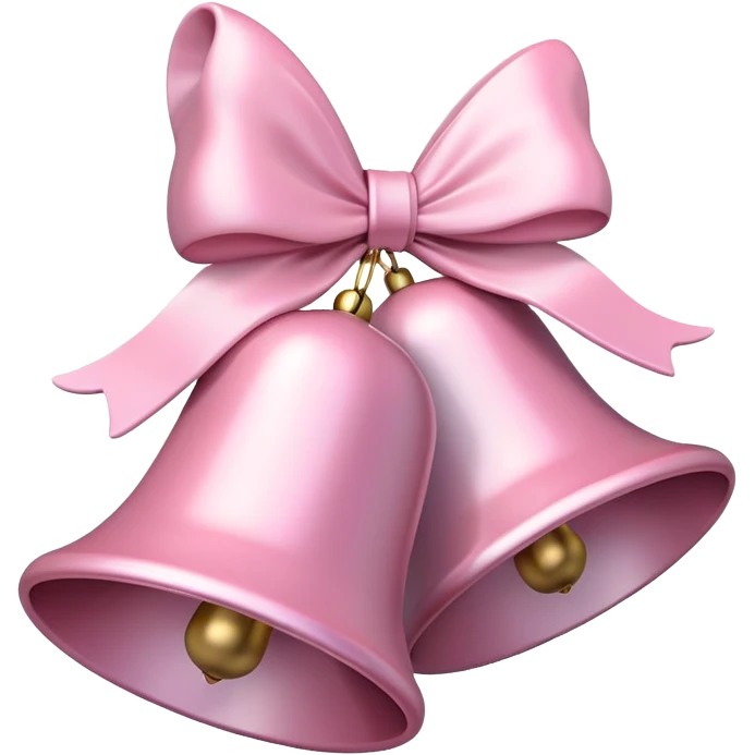 Pastel Pink Christmas bells  emoji