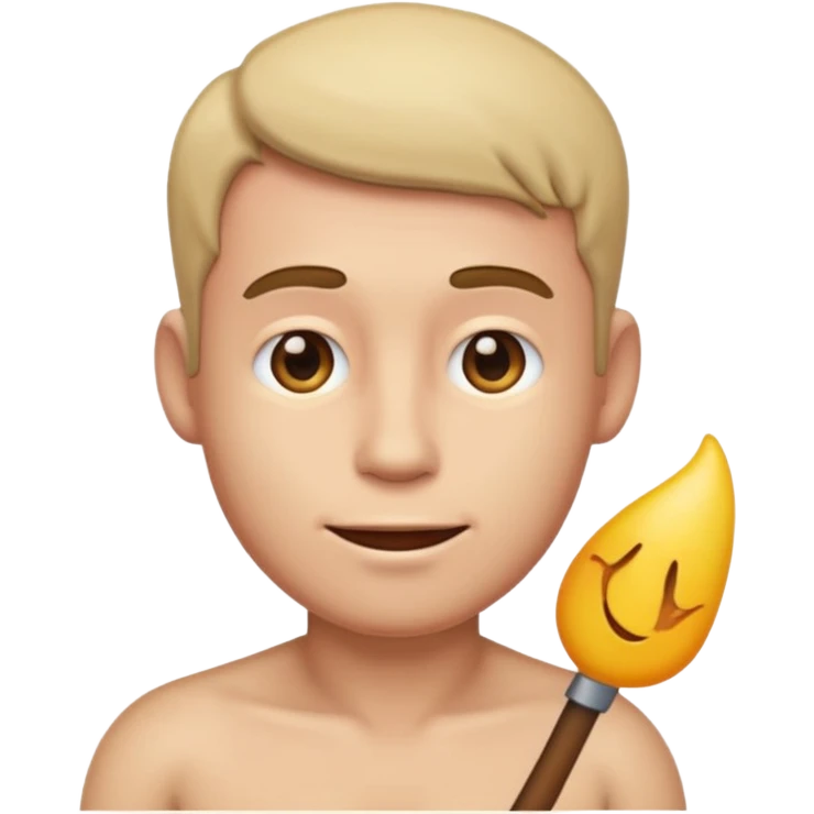 man emoji naked, full front profile, his dick out emoji