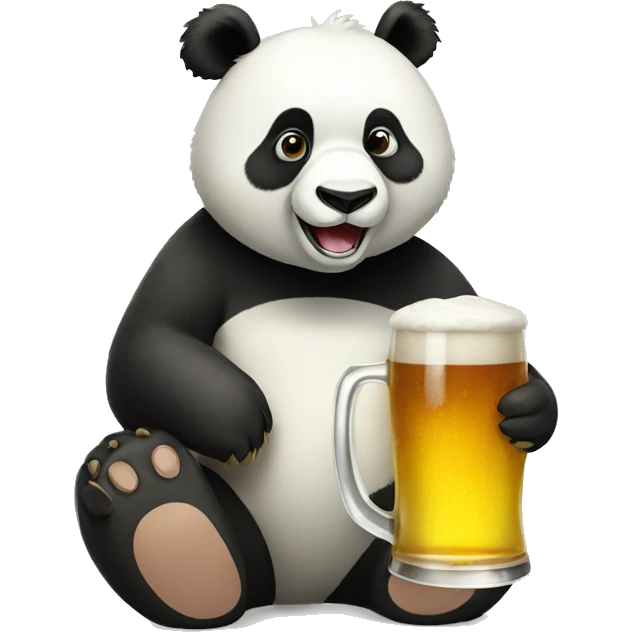 Panda with beer  emoji