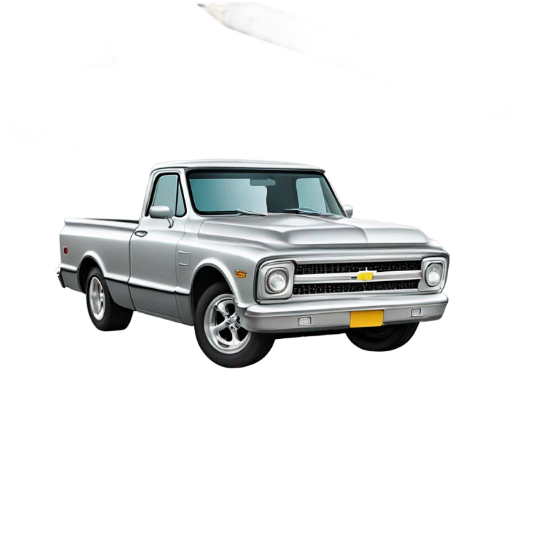 67 Chevy C10 Silver emoji