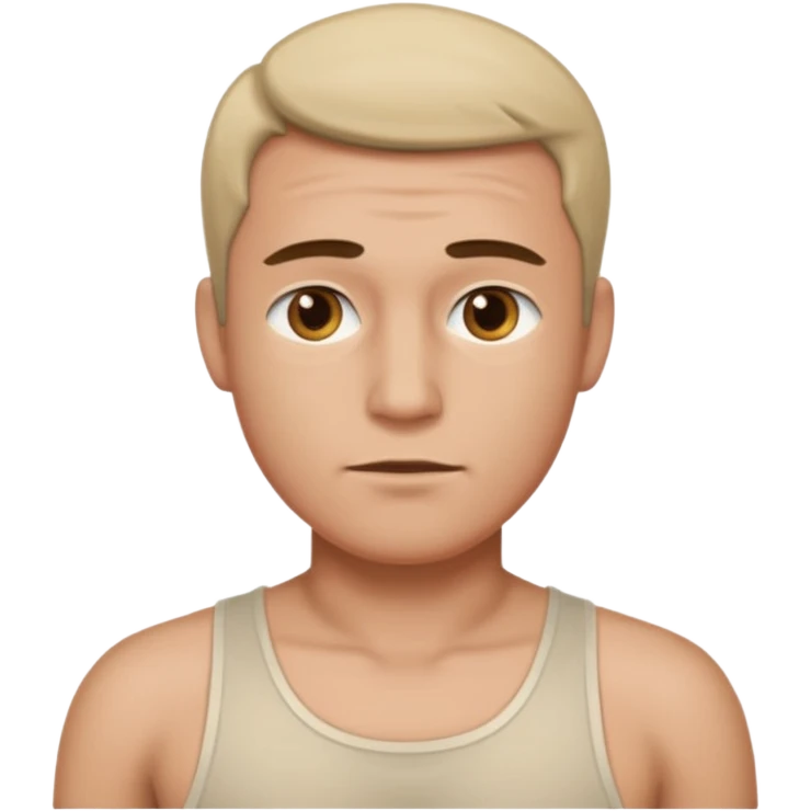 A man's face in under garment emoji