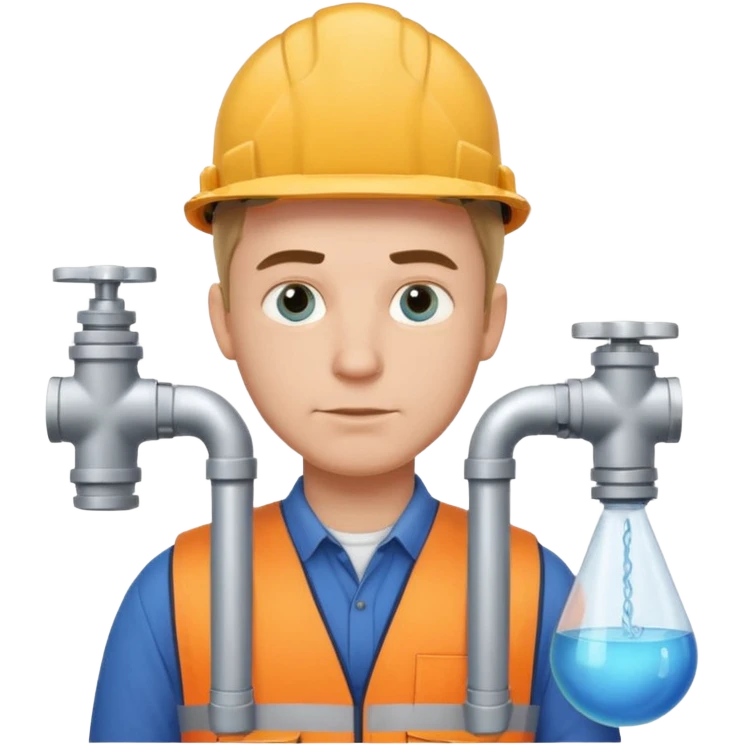 customer. 1 person only white male with shoulder normal person cloths. adult. pipeline technician change the expression and the shape of the face change the color of eyes emoji