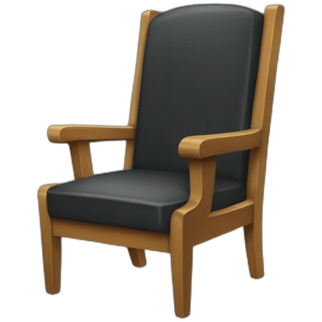 teacher's armchair with a blackboard behind emoji