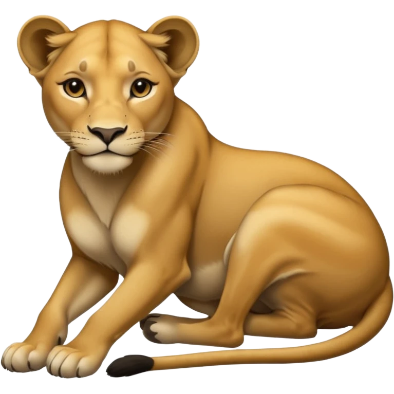 a lioness's silhouette laying down emoji