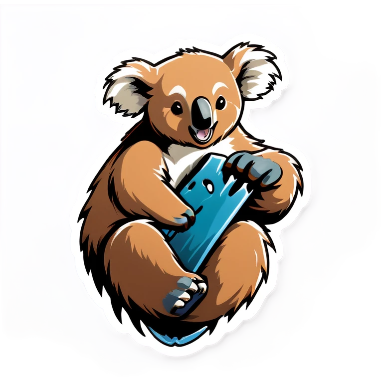 Koala mauling a grizzly emoji